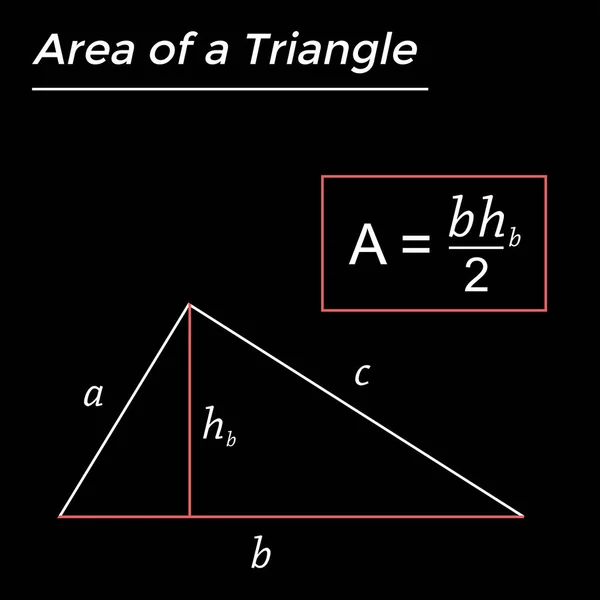 Fläche Eines Dreiecks Tafel Vektorillustration — Stockvektor