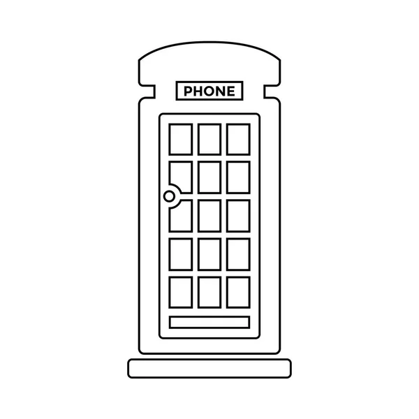 stock vector phone booth linear vector