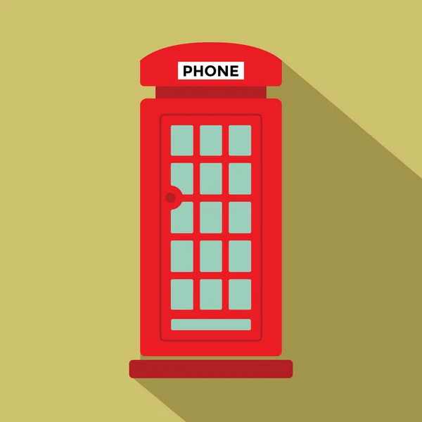 Phone Booth Red Vector — Stock Vector