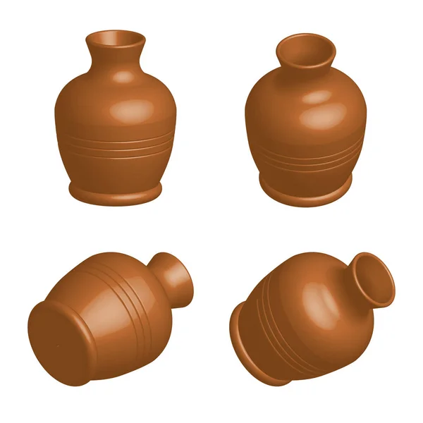Vase Poterie Céramique Illustration Vectorielle — Image vectorielle