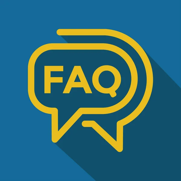 Faq Frequently Asked Questions Speech Bubble Speedh Baloon Vector Illustration — Stock Vector