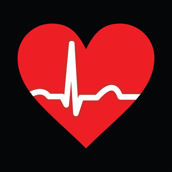 Hartslag Hartslag Cardiogram Icoon Vectorillustratie — Stockvector