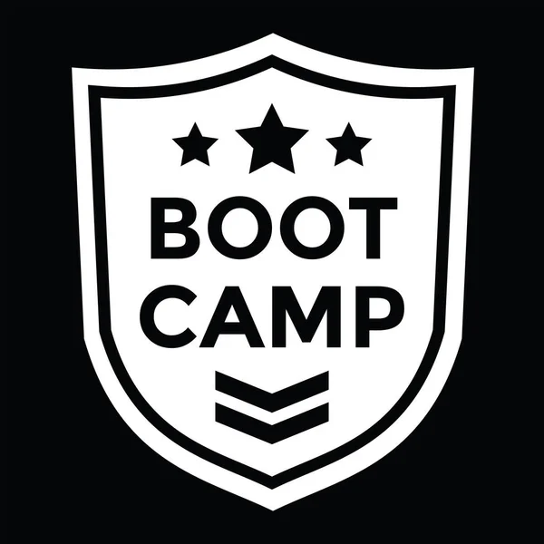 Camp Entraînement Bootcamp Patch Airsoft Uniforme Illustration Vectorielle — Image vectorielle