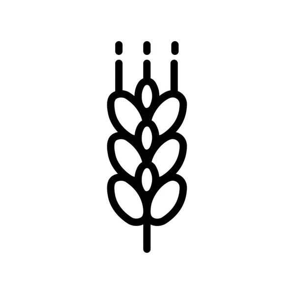 Иконка Пшеницы Черно Белая Векторная Иллюстрация — стоковый вектор