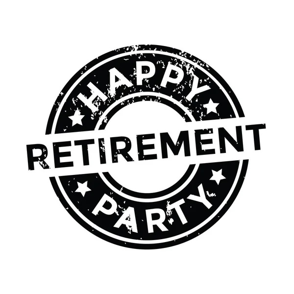 Happy Retirement Party Grunge Rubber Stempel Vector Illustraion — Stockvector