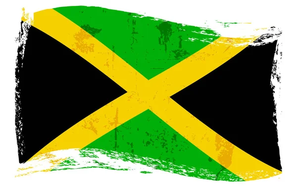 Jamaica Grunge Flag Vector Ilustración — Archivo Imágenes Vectoriales