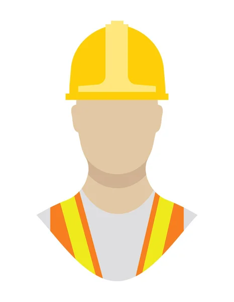 带安全帽和背心的建筑工人 病媒图解 — 图库矢量图片