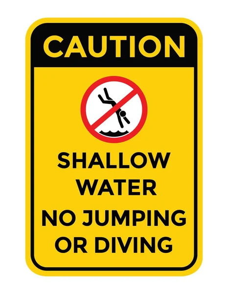 Kein Springen Oder Tauchen Das Wassersymbol Vektorillustration — Stockvektor