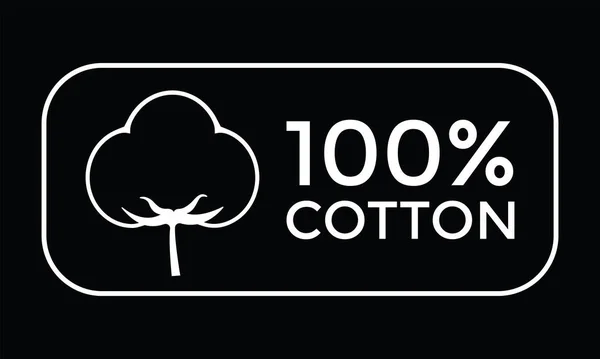 Icône 100 Coton Illustration Vectorielle — Image vectorielle