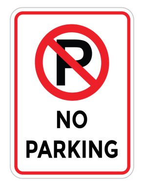 no parking sign, vector illustration  clipart