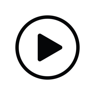 çalma düğmesi, siyah ve beyaz, vektör illüstrasyonu 