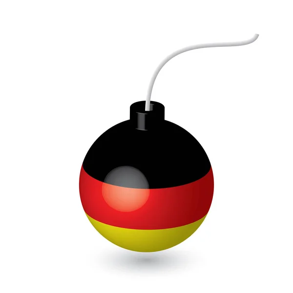 Винтажная Бомба Германский Флаг Векторная Иллюстрация — стоковый вектор