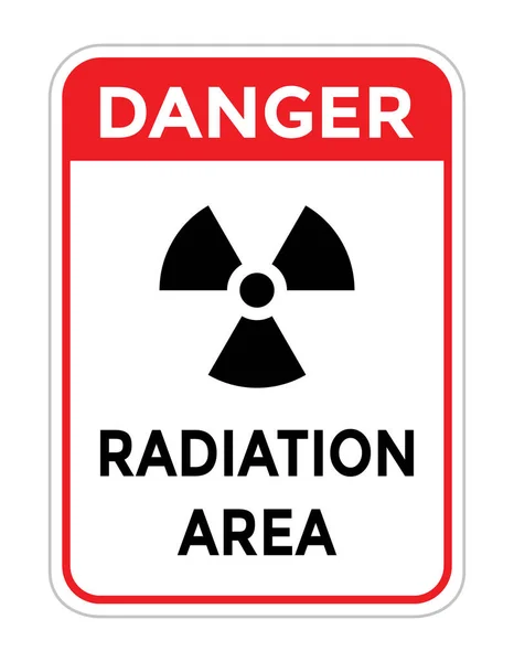 Danger Radiation Area Vector Illustration — Stock Vector