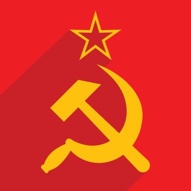 Çekiç ve orak, Sovyetler Birliği, vektör illüstrasyonu 