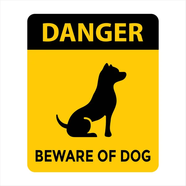 Stock vector danger beware of dog, vector illustration 