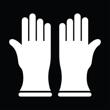 Koruyucu eldivenler Simle simgesi, vektör illüstrasyonu 