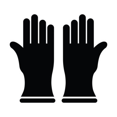 Koruyucu eldivenler Simle simgesi, vektör illüstrasyonu 