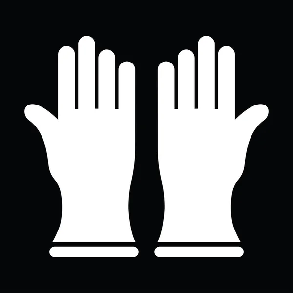 Beschermende Handschoenen Simle Icoon Vector Illustratie — Stockvector