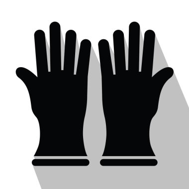 Koruyucu eldivenler basit simge, vektör illüstrasyonu 
