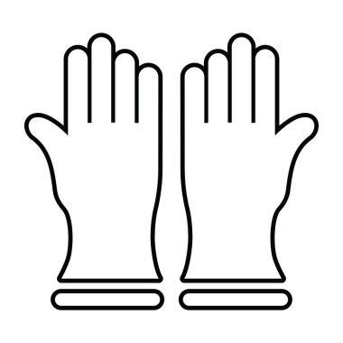 Koruyucu eldivenler Simle simgesi, vektör illüstrasyonu 