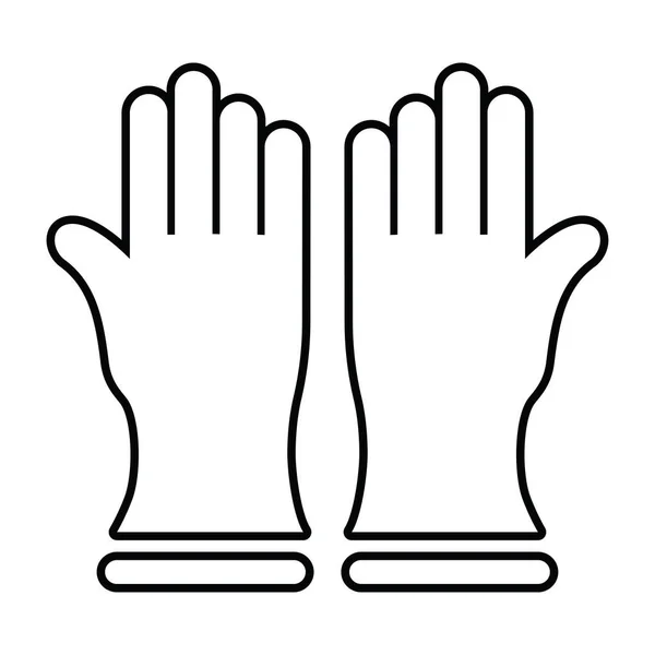 Beschermende Handschoenen Simle Icoon Vector Illustratie — Stockvector