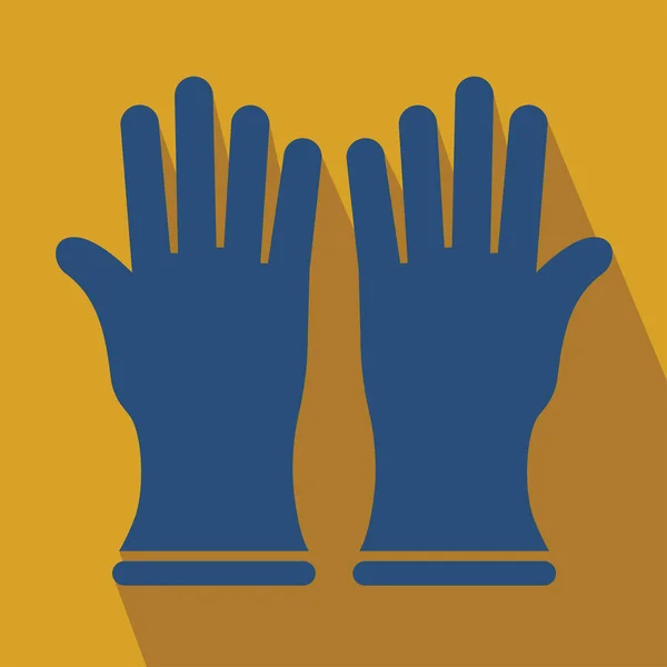 Beschermende Handschoenen Eenvoudig Icoon Vector Illustratie — Stockvector