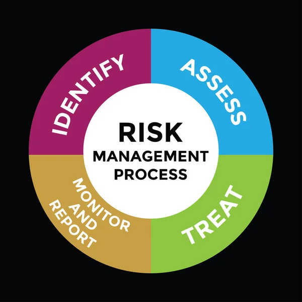 stock vector risk management process diagram, vector illustration 