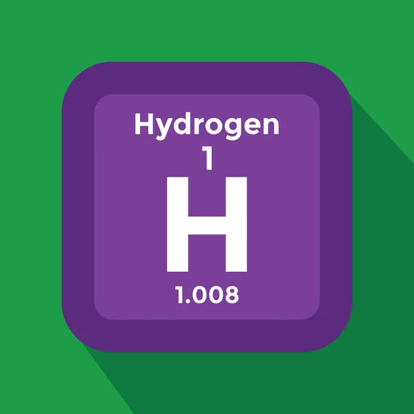 Elemento Tabla Periódica Hidrógeno Química Ilustración Vectores — Vector de stock