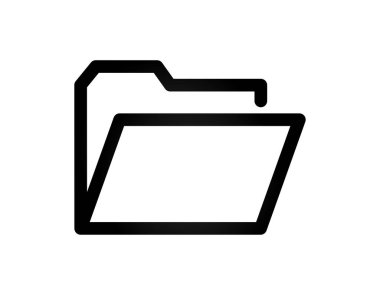 dizin açık simge, doğrusal, vektör illüstrasyonu 