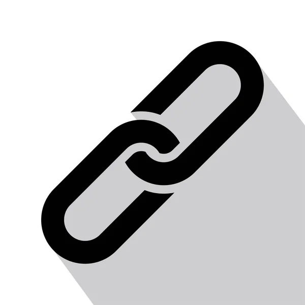 Ikona Řetězu Černá Bílá Vektorová Ilustrace — Stockový vektor