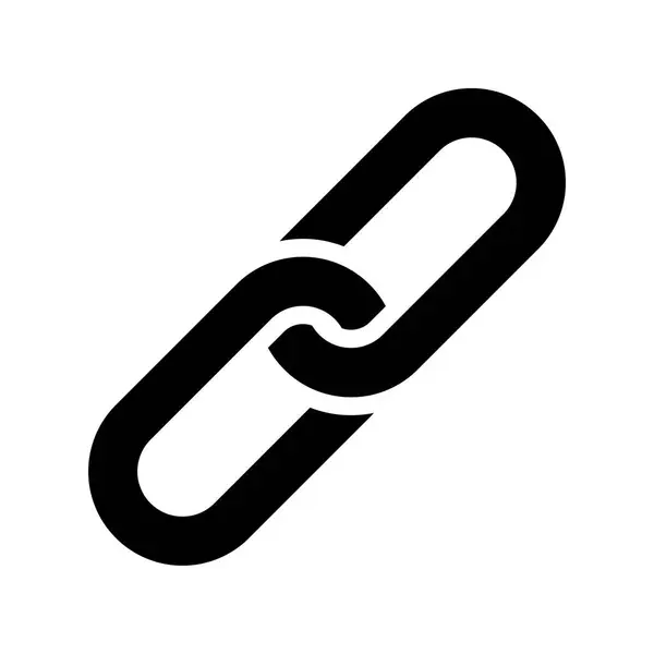 Kettensymbol Schwarz Weiß Vektorabbildung lizenzfreie Stockillustrationen