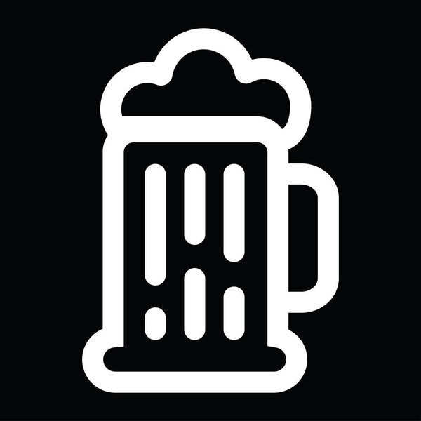 beer mug icon with foam