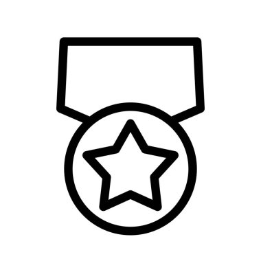 Madalya, düzen, dekorasyon, yıldız, vektör illüstrasyonu 