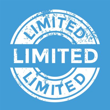 sınırlı, grunge kırmızı kauçuk damga, vektör illüstrasyonu