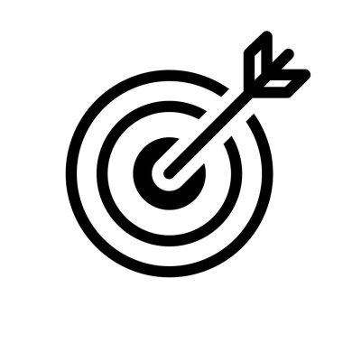 hedef ve ok, vektör illüstrasyonu 