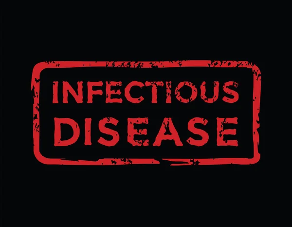 Μολυσματική Ασθένεια Grunge Κόκκινη Σφραγίδα Καουτσούκ Διανυσματική Απεικόνιση — Διανυσματικό Αρχείο