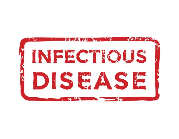 Μολυσματική Ασθένεια Grunge Κόκκινη Σφραγίδα Καουτσούκ Διανυσματική Απεικόνιση — Διανυσματικό Αρχείο