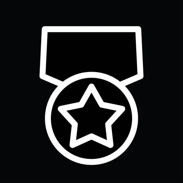 Μετάλλιο Σειρά Διακόσμηση Αστέρι Διανυσματική Απεικόνιση — Διανυσματικό Αρχείο