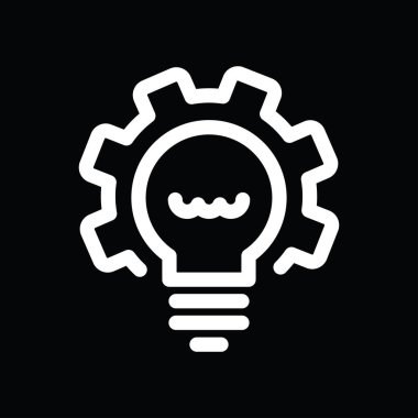 Ampul, çark, doğrusal, vektör illüstrasyonu