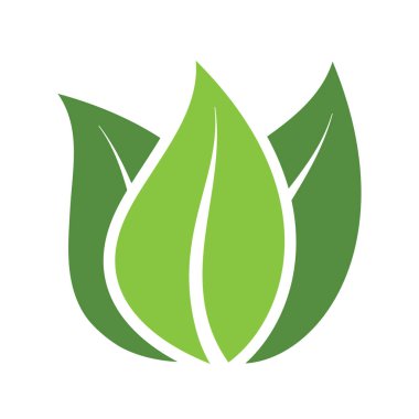 yeşil yapraklar, ekoloji konsepti, vektör illüstrasyonu 