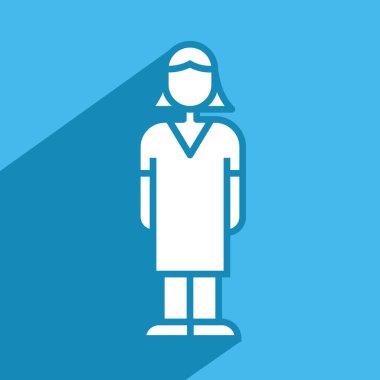 kadın simgesi, doğrusal, vektör illüstrasyonu