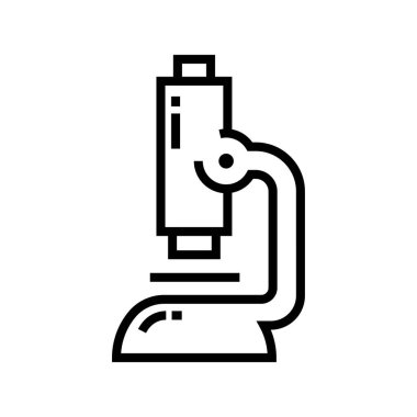 tıbbi mikroskop simge vektör çizim