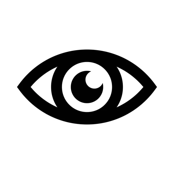 Иконка Глаза Черно Белая Векторная Иллюстрация Стоковый вектор
