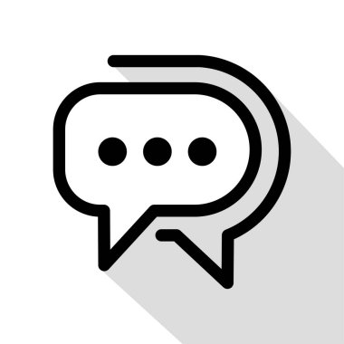 Vektör konuşma balonu, gri noktalı 