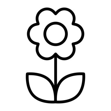 Beyaz arkaplanda çiçek özeti simgesi 