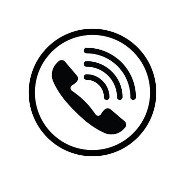 Telefon Simgesi Vektörü Basit Tasarımı
