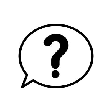 soru işareti simgesi, vektör illüstrasyonu