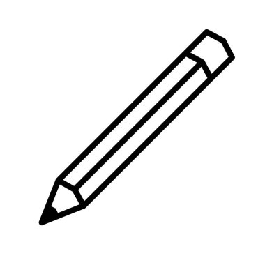 Kalem simgesi basit, vektör illüstrasyonu 