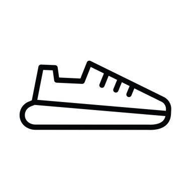 Spor ayakkabısı, koşu ayakkabısı, ikon, vektör illüstrasyonu 