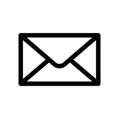 Zarf basit simgesi, vektör çizim 